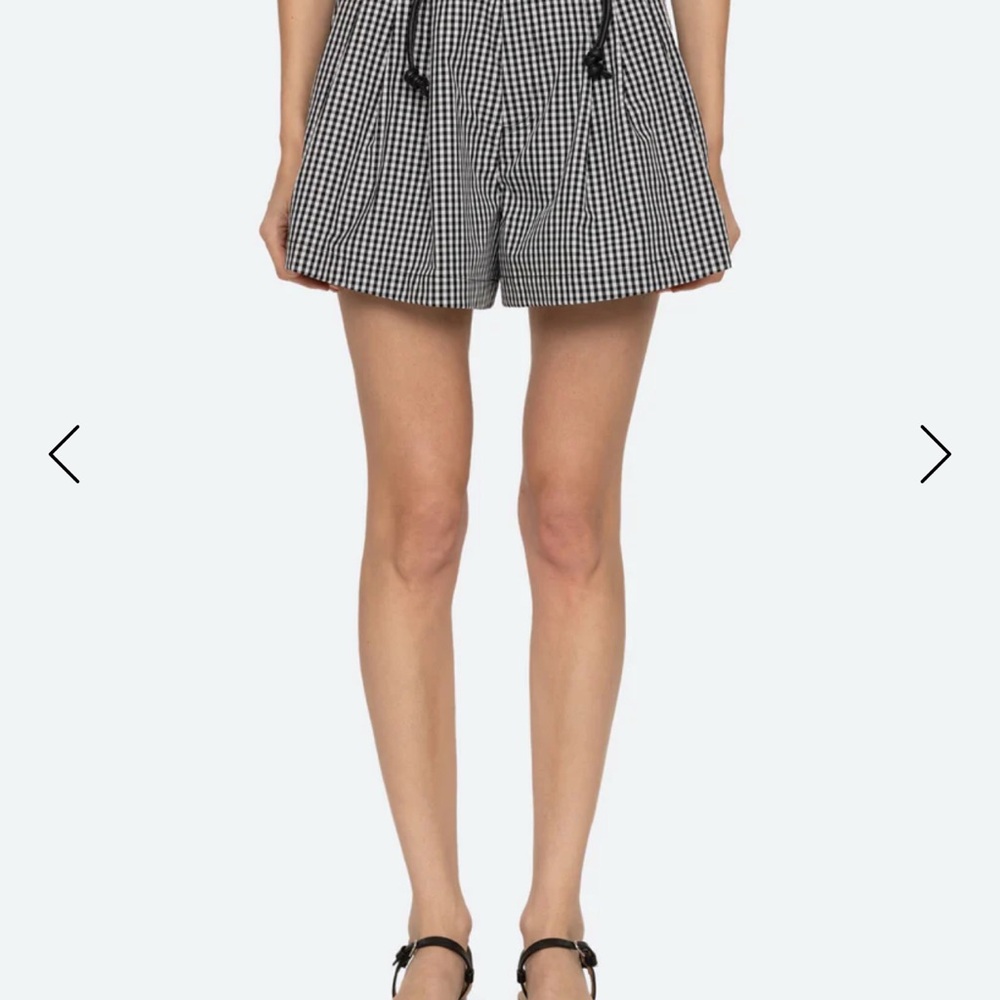 New without tags Sea High Waist Black and White Gingham Shorts